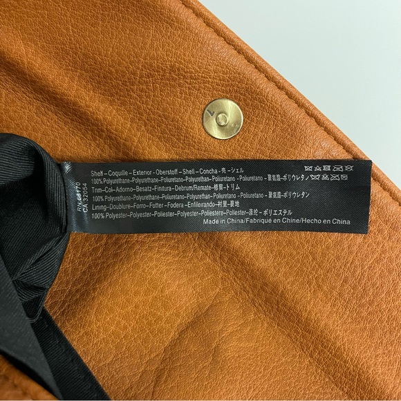 Anthropologie Foldover Crossbody Bag Purse Faux Leather Suede Brown 12.5" x 8" - Picture 12 of 15